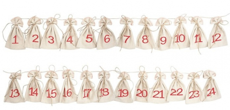 Set 24 sacose textile pentru Calendar Advent copii [0]