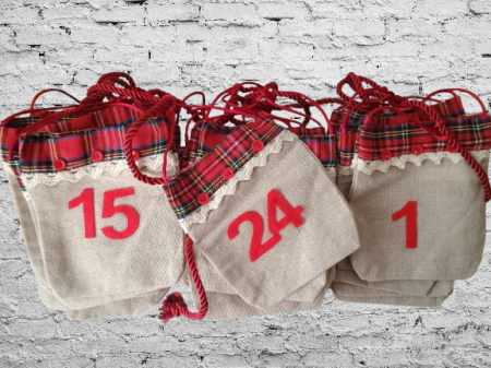 Set 24 sacose textile pentru Calendar Advent copii [0]