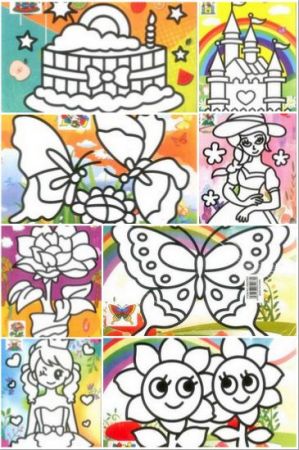 Set 100 planse AA nisip colorat A5 [1]