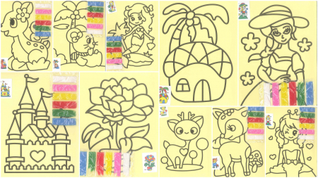 Set 50 planse AA nisip colorat A5 [0]