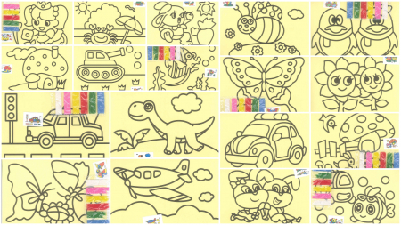 Set 50 planse AA nisip colorat A5 [1]
