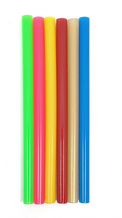 LIPICI. BANDA ADEZIVA - Set 6 rezerve silicon color la pistol lipit mare, 11 x 180 mm