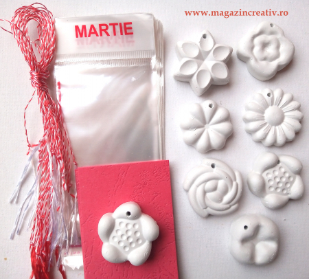 MARTISOARE IPSOS - Set confectionare 25 martisoare ipsos cu flori