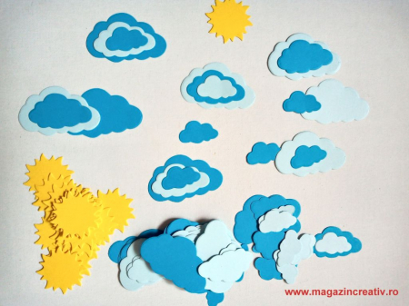 Set creativ carton 120 buc. Soare - nori [1]