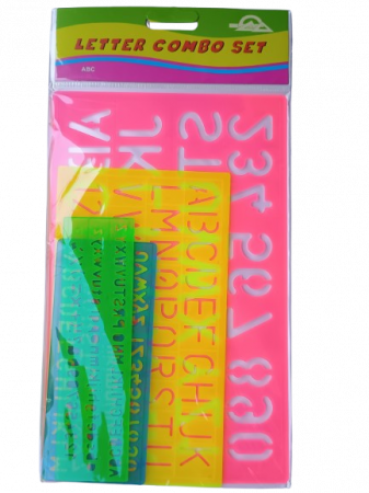 UNELTE HOBBY. SABLOANE.STAMPILE - Set sabloane litere și cifre - 4 buc