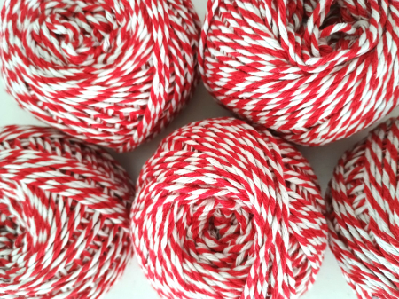 MARGELE. SNURURI. - Sfoara rasucita alb rosu 60 m