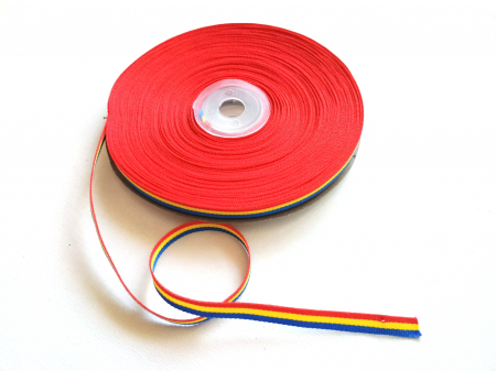 MARGELE. SNURURI. - Șnur tricolor 0,5 cm - rola  22.5 metri