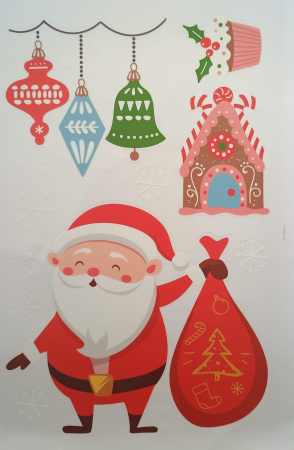 Stickere. Diamante. Paiete. - Sticker Craciun pentru geam 2