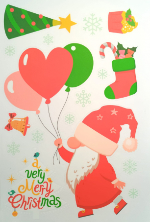 STICKERE. GHIRLANDE. AUTOCOLANTE.BALOANE - Sticker Craciun pentru geam 2