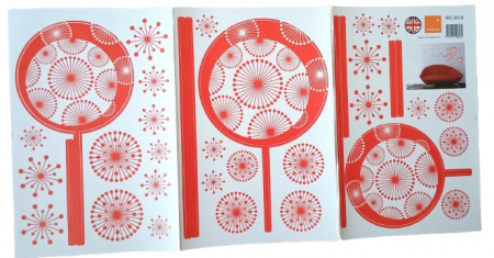 CURCUBEUL - Sticker perete - decor rosu
