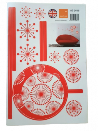 Sticker perete - decor rosu [1]