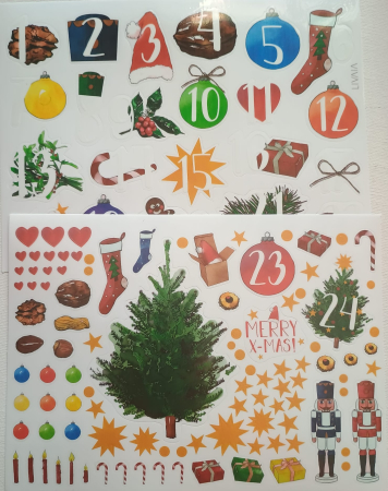 STICKERE. GHIRLANDE. AUTOCOLANTE.BALOANE - Stickere de iarna buretate