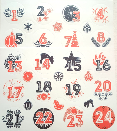 STICKERE. GHIRLANDE. AUTOCOLANTE.BALOANE - Stickere de iarna buretate