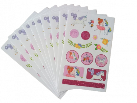 CURCUBEUL - Stickere hartie unicorn - etichete 10 file