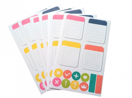 STICKERE. GHIRLANDE. AUTOCOLANTE.BALOANE - Stickere hartie notes - etichete 10 file
