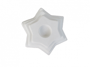 Figurine ipsos pentru Craciun - Suport lumanare stea 10 cm