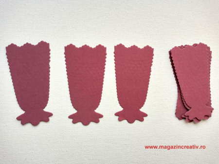 DECUPAJE MARI 6-25 CM - Vaza flori 7,6 cm - set 20 buc.