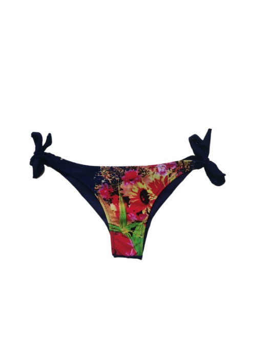 Costum de baie bleumarin, sutien balconet cu push-up si slip brazilian cu snur reglabil [3]