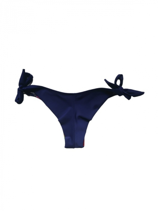 Costum de baie bleumarin, sutien balconet cu push-up si slip brazilian cu snur reglabil [5]