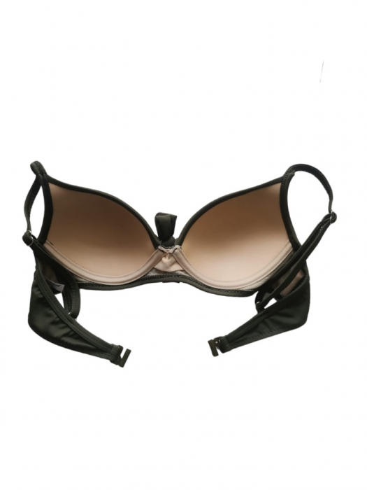 Costum de baie verde, sutien cu cupe, bretele reglabile si slip normal [2]