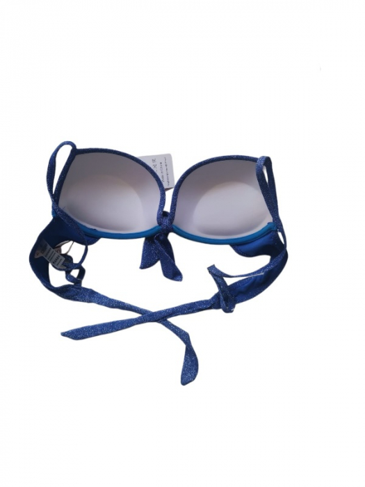 Costum de baie 2 piese albastru cu sclipici [4]