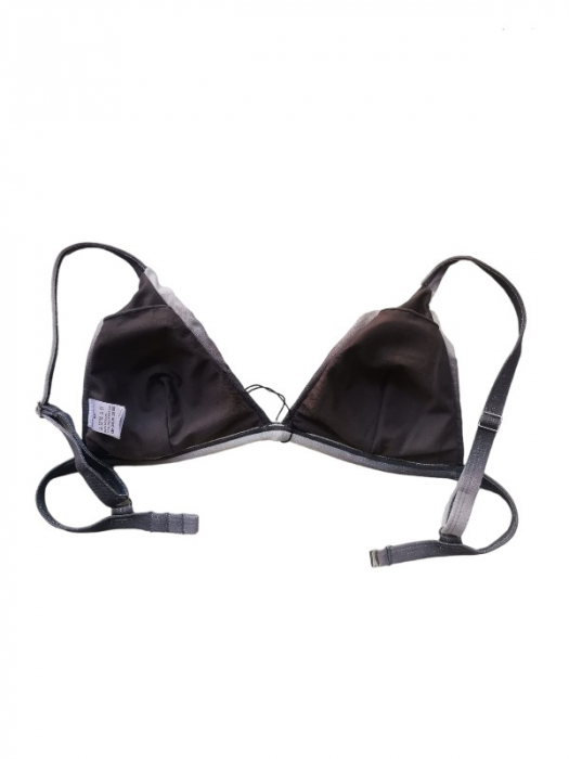 Costum de baie 2 piese gri cu alb [4]