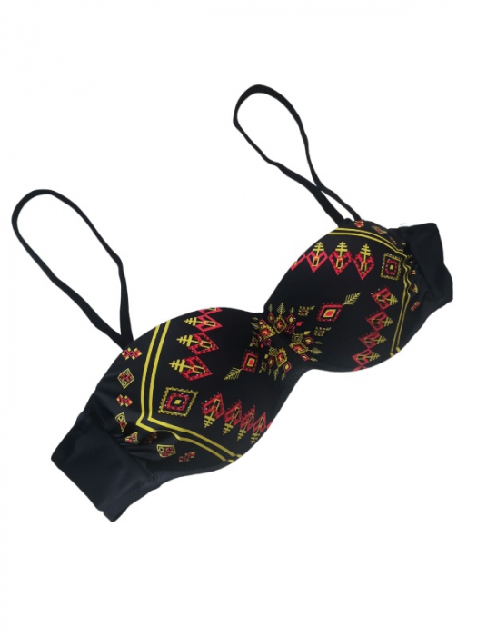Costum de baie 2 piese negru cu pietre [2]