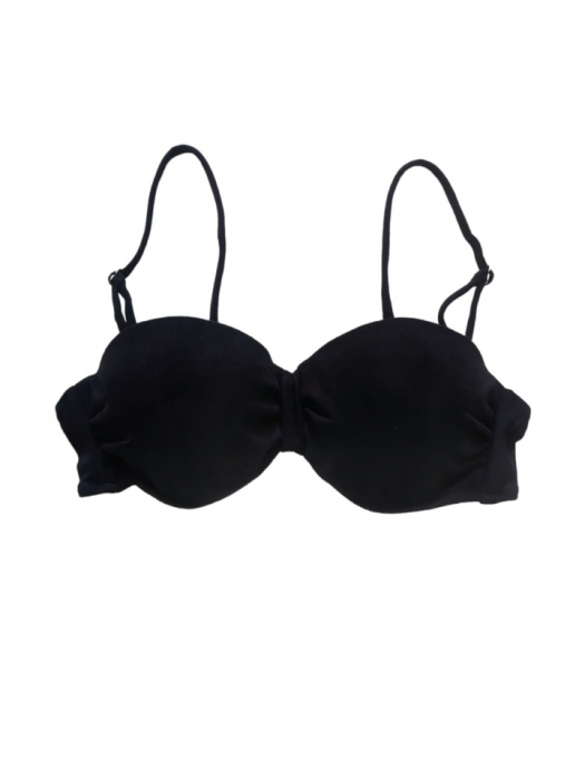 Costum de baie 2 piese negru model catifea [2]