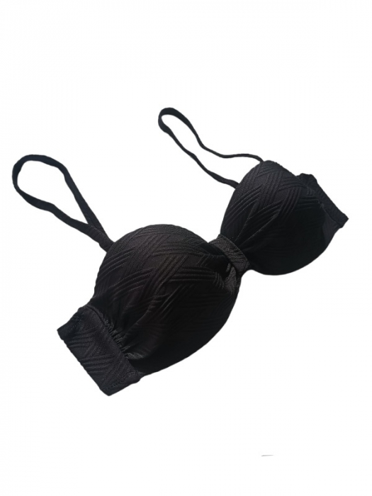 Costum de baie 2 piese, slip reglabil, negru [2]
