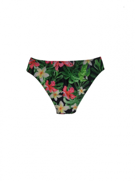 Costum de baie 3 piese, sutien cu push-up, slip normal cu talie inalta si pareo [5]
