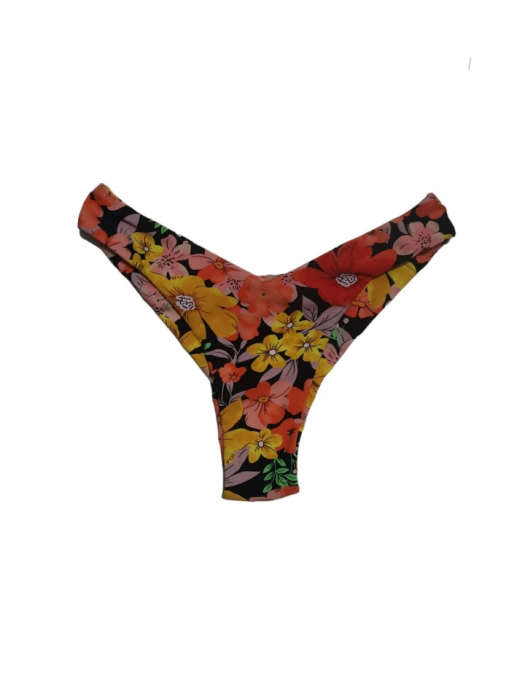 Costum de baie galben, sutien cu pus-up si bretele reglabile, slip brazilian [2]