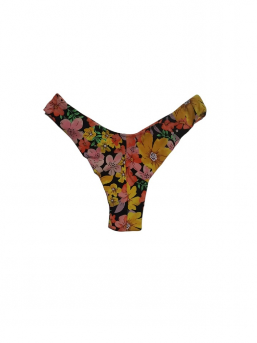 Costum de baie galben, sutien cu pus-up si bretele reglabile, slip brazilian [3]