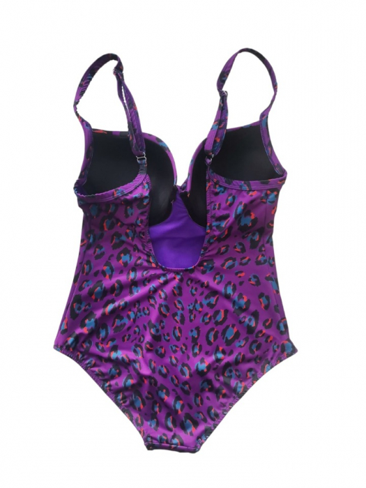 Costum de baie intreg, mov cu imprimeu [2]