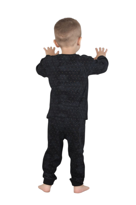 Pijama bebelusi, negru cu imprimeu [3]