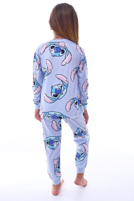Pijama Copii Bumbac 100% cu Stitch – Set Bluza și Pantaloni [2]