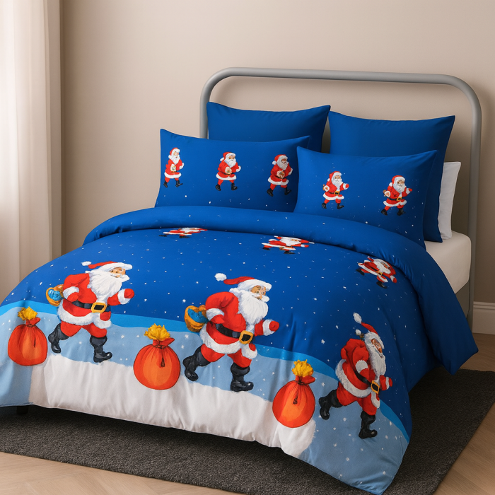 Lenjerie de pat 4 piese model Craciun [1]