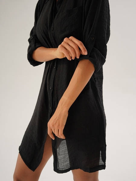 Pareo Tip Camasa, Negru [2]