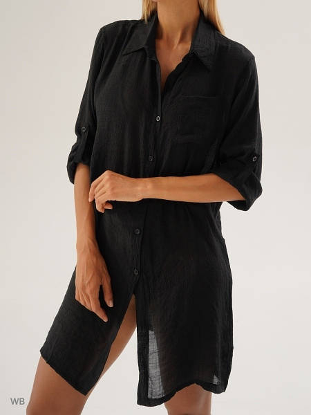 Pareo Tip Camasa, Negru [5]