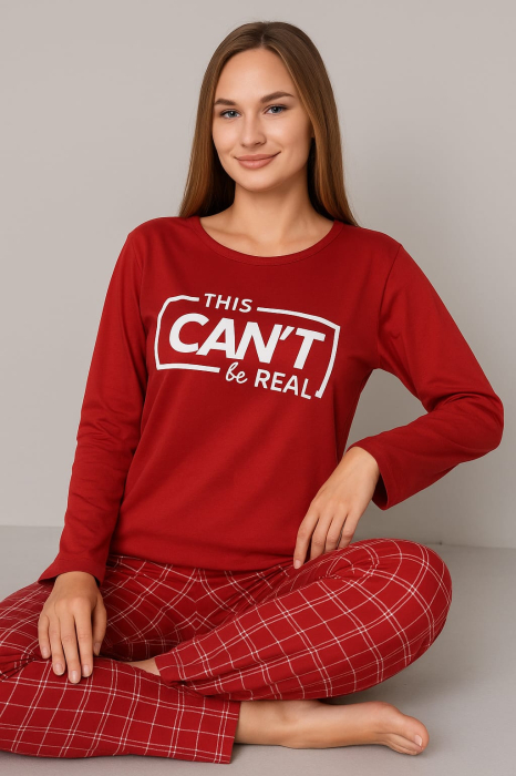 Pijama dama, Milan, Rosu cu Carouri [1]
