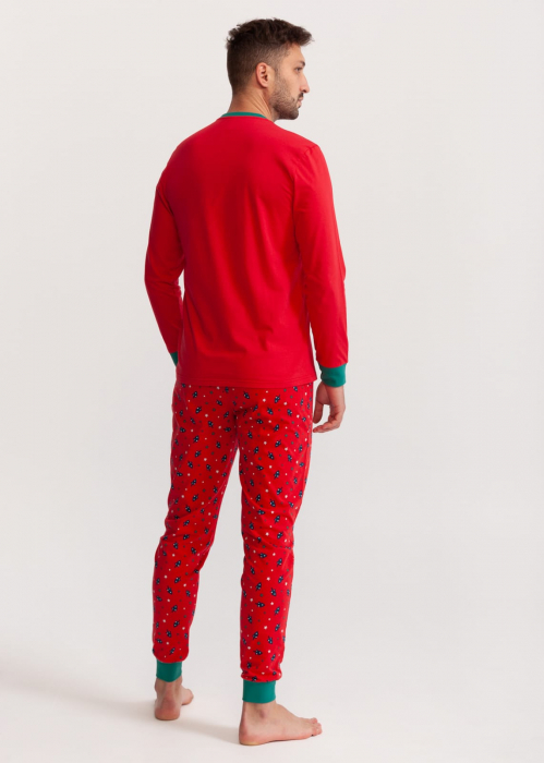 Pijama barbati rosie cu Brad Soft & Seven BY SOFIAMAN [3]
