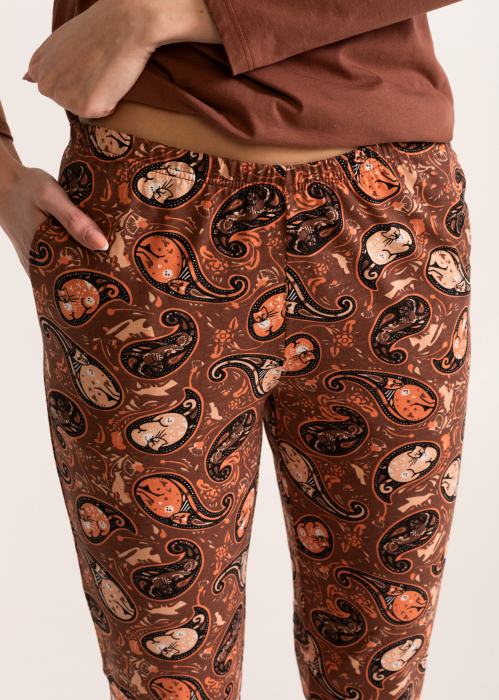 Pijama femei 100% bumbac, Soft&Seven Sofiaman, Maro [2]