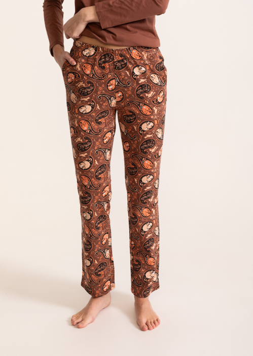 Pijama femei 100% bumbac, Soft&Seven Sofiaman, Maro [5]