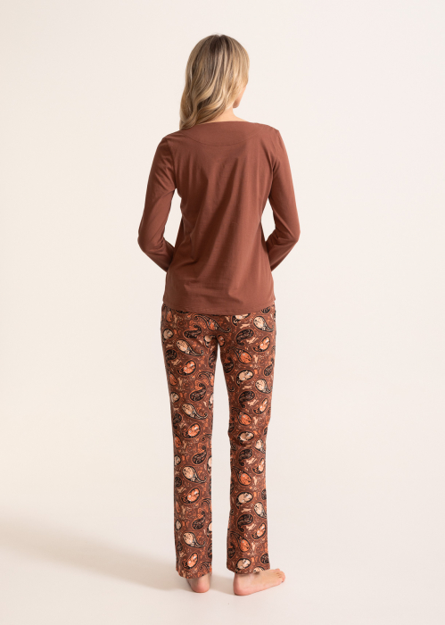 Pijama femei 100% bumbac, Soft&Seven Sofiaman, Maro [6]