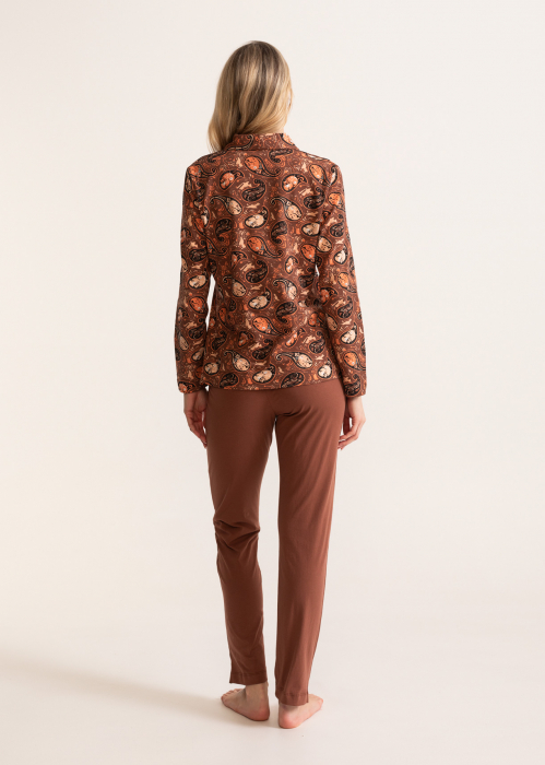 Pijama femei bumbac, Soft&Seven Sofiaman, bluza cu nasturi [5]