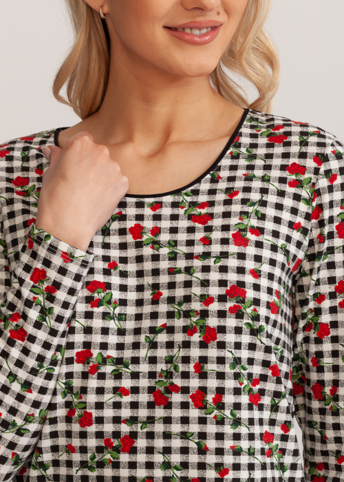 Pijama femei cu colanti, Soft&Seven Sofiaman, Negru [3]