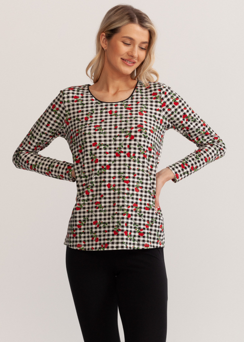 Pijama femei cu colanti, Soft&Seven Sofiaman, Negru [4]
