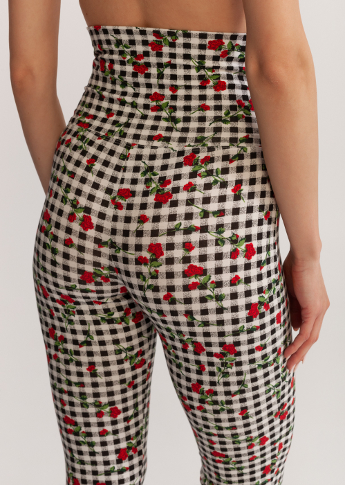 Pijama femei din bumbac, Soft&Seven Sofiaman, pantaloni cu talie inalta reglabila [5]