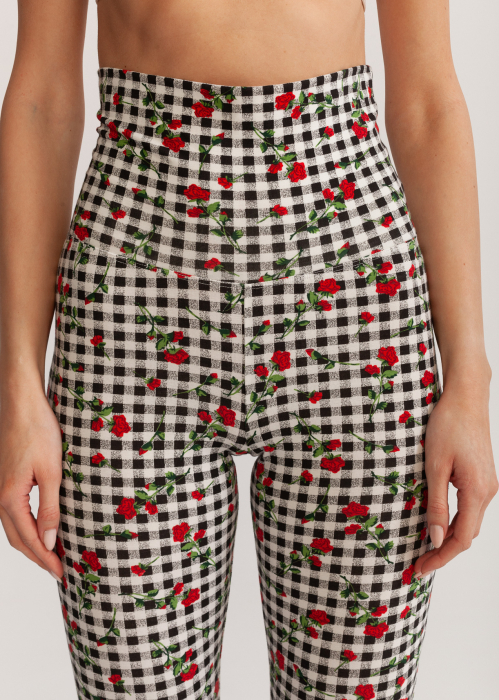 Pijama femei din bumbac, Soft&Seven Sofiaman, pantaloni cu talie inalta reglabila [6]
