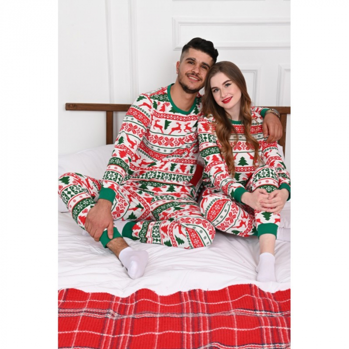 Pijamale Craciun familie, rosu și verde [8]