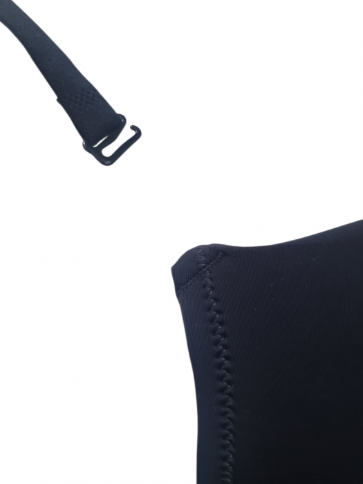 Sutien satinat cu dublu push-up, Negru [3]